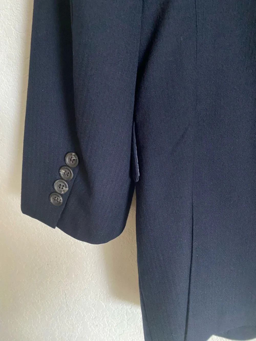 Ralph Ralph Lauren Pure New Wool Classic Navy Single Breasted Office Blazer 40R - Picture 15 of 16
